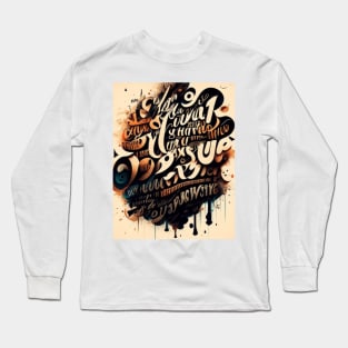 Font Fusion Long Sleeve T-Shirt